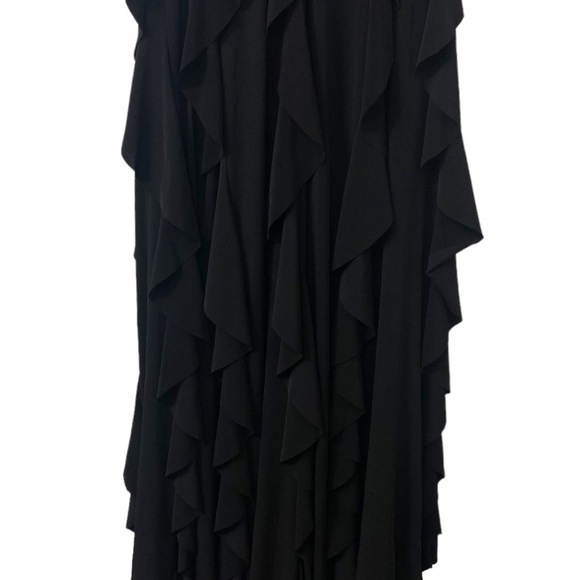 Vintage Bari Jay Floor Length Black Homecoming Dress Diamond Detail - Picture 4 of 6